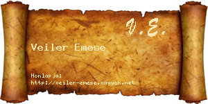 Veiler Emese névjegykártya